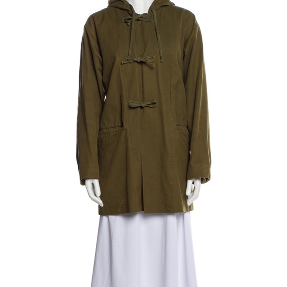 Chimala Olive Green Hooded unisex Coat - Picture 4 of 8